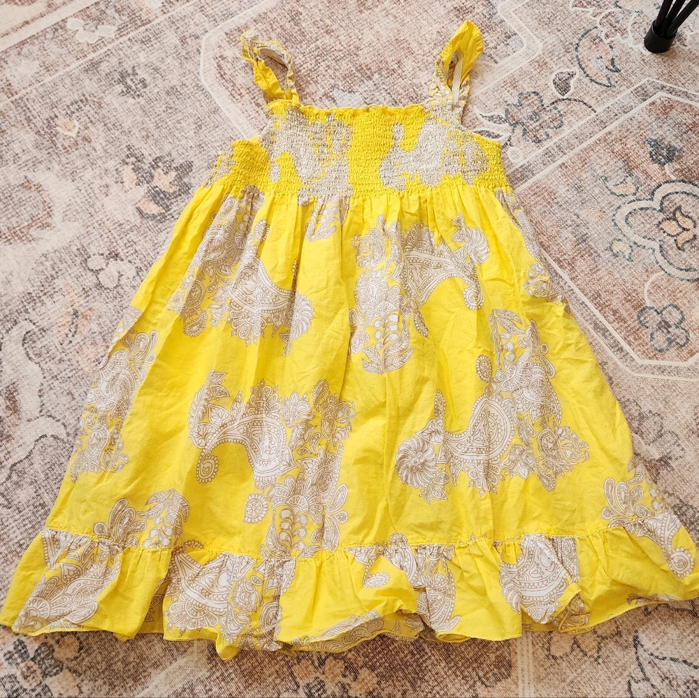 Carter's Yellow Dress with Cream Patterns